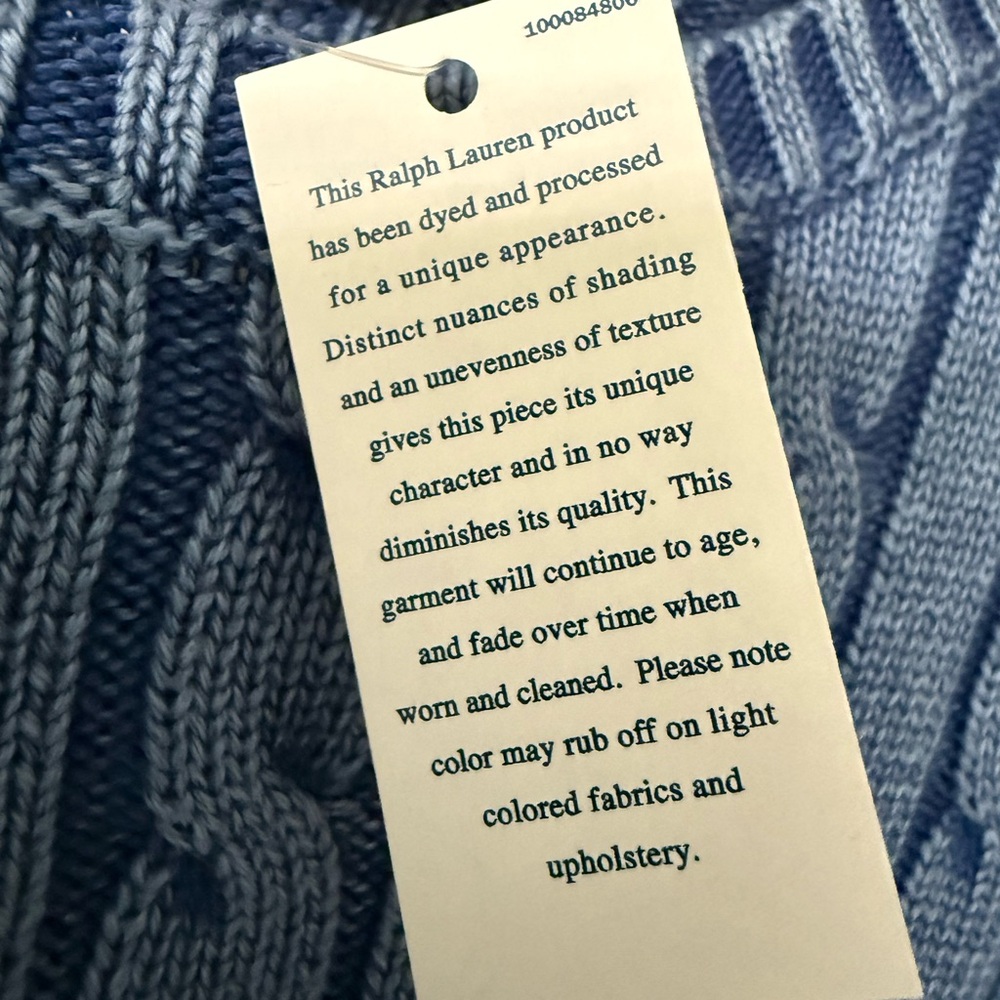 Ralph Lauren Light Blue Cable Knit Sweater - Picture 9 of 13